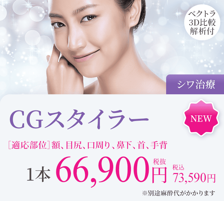 CGスタイラー・ベクトラ3D比較解析付（シワ治療）