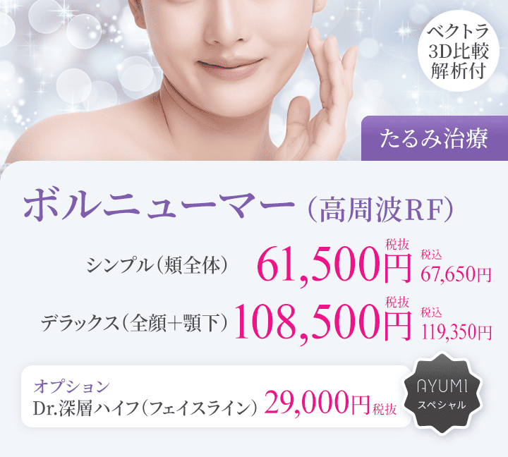 ボルニューマー（高周波RF）　オプションDr.深層ハイフ【AYUMIスペシャル】